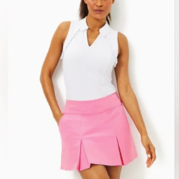 Lilly Pulitzer Luxletic Shasta Skort UPF50+ Confetti Pink Size 14 NWT - Picture 2 of 9